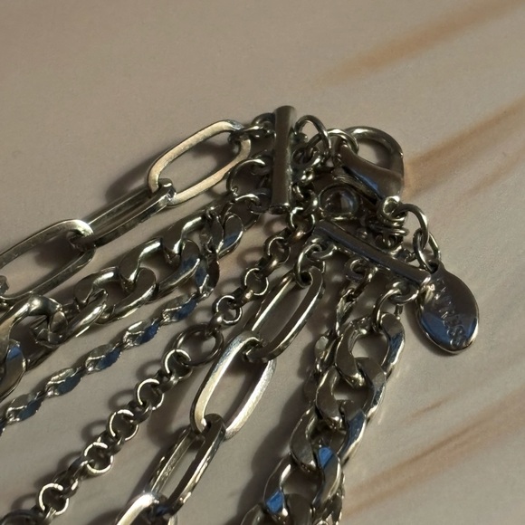 🛍️3/$15🛍️ Express Silver Tone Layered Necklace 14”-18”+2” - Picture 6 of 11